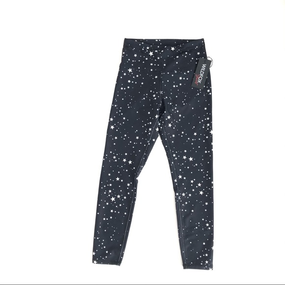Wildfox workout scattered star leggings Sz M - Picture 2 of 8